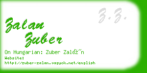 zalan zuber business card